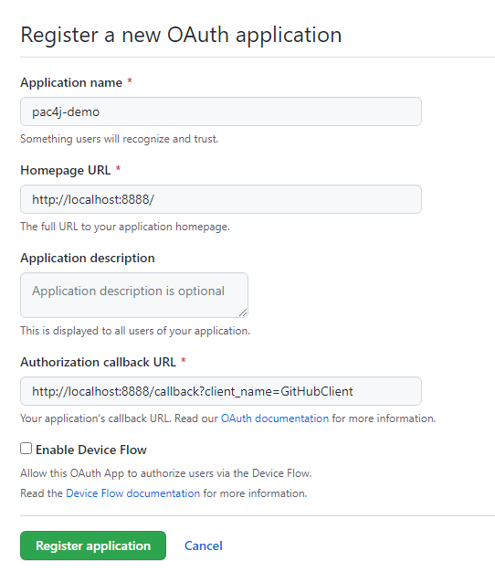 github oauth app edit